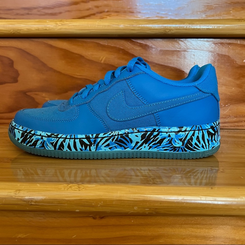 Nike Preowned Blue Safari Air Force 1 Low Premium GS